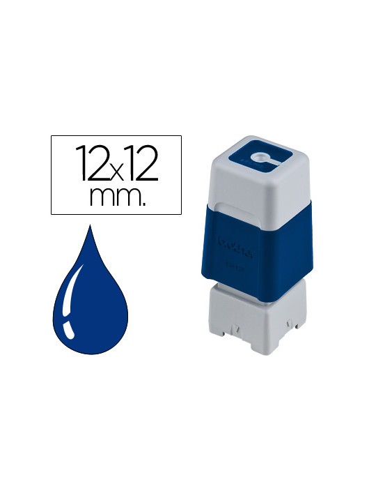 Sello automatico brother 12 mm x 12 mm azul
