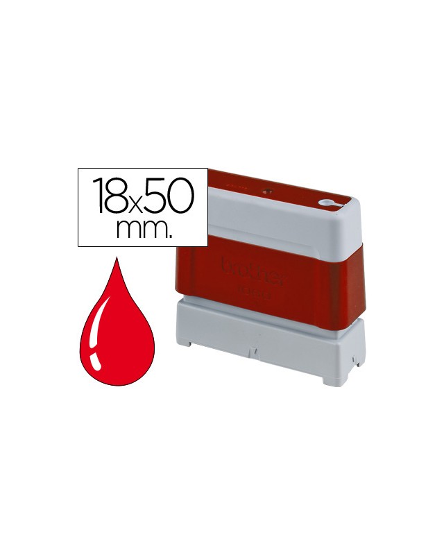 Sello automatico brother 18 mm x 50 mm rojo