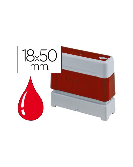 Sello automatico brother 18 mm x 50 mm rojo