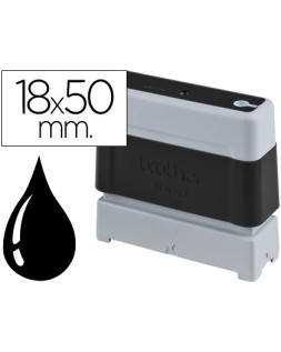 Sello automatico brother 18 mm x 50 mm negro