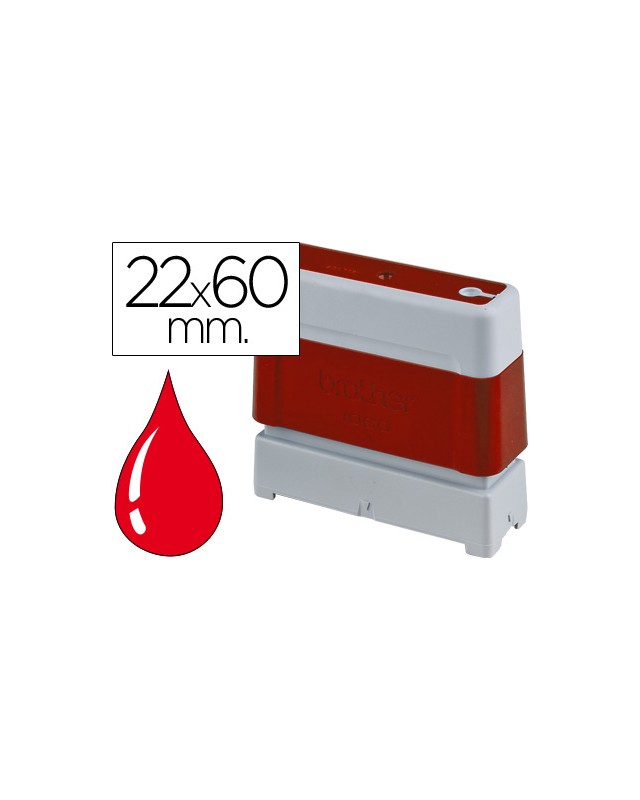 Sello automatico brother 22 mm x 60 mm rojo