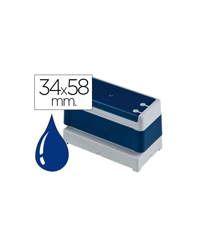 Sello automatico brother 34 mm x 58 mm azul