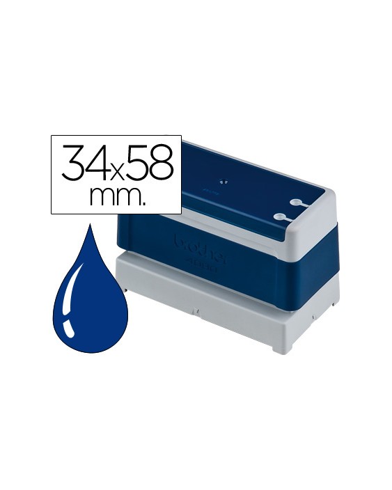 Sello automatico brother 34 mm x 58 mm azul