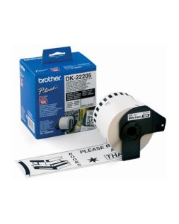 Cinta de papel continuo brother dk-22205 para impresoras de etiquetas ql
