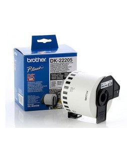 Cinta de papel continuo brother dk-22205 para impresoras de etiquetas ql