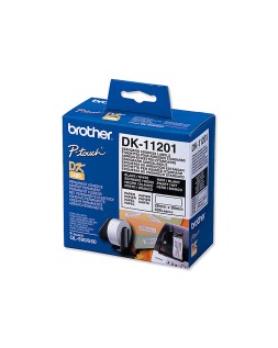 Etiqueta adhesiva brother dk11201 -tamaño 29x90 mm para impresoras de etiquetas ql -400 etiquetas-