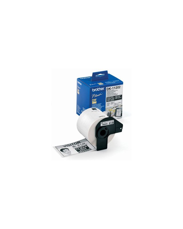 Etiqueta adhesiva brother dk11202 -tamaño 62x100 mm para impresoras de etiquetas ql -300 etiquetas-
