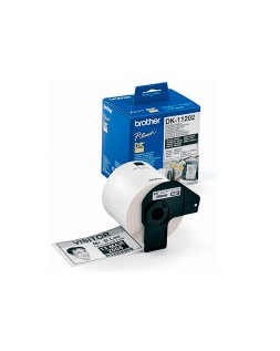 Etiqueta adhesiva brother dk11202 -tamaño 62x100 mm para impresoras de etiquetas ql -300 etiquetas-