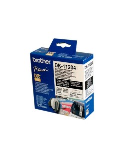 Etiqueta adhesiva brother dk11204 -tamaño 17x54 mm para impresoras de etiquetas ql -400 etiquetas-