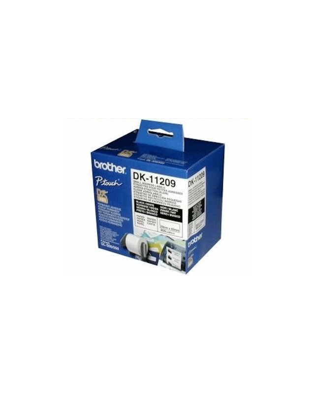 Etiqueta adhesiva brother dk11209 -tamaño 62x29 mm para impresoras de etiquetas solo 1050/n/1060n -800 etiq.-
