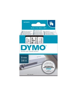 Cinta dymo negro-transparente 9mm x 7mt d1