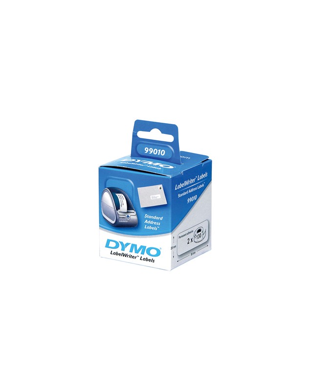 Etiqueta adhesiva dymo 99010 -tamaño 89x28 mm para impresora 400 130 etiquetas uso direcciones caja de 2