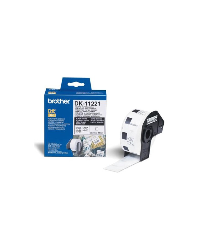 Etiqueta brother dk11221 23x23 mm 1000 etq para impresoras ql