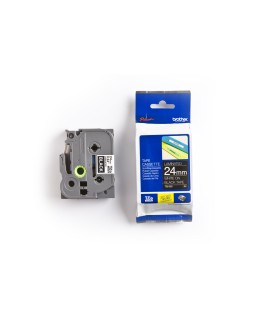 Cinta brother tze-355 negro-blanco 24mm longitud 8 m