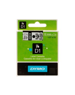 Cinta dymo negro transparente 12mm x7 m d1