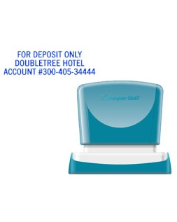 Sello x'stamper quix personalizable color azul medidas 16x48 mm q-11