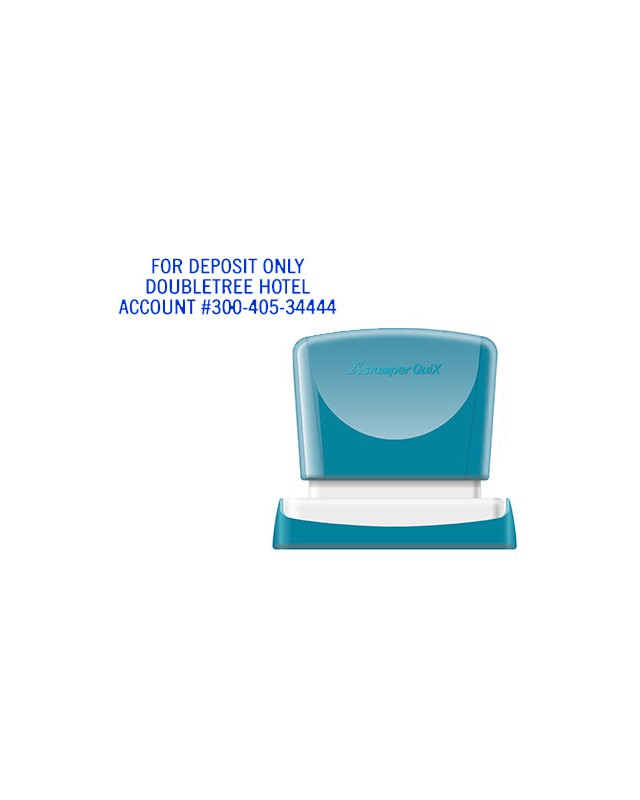 Sello x'stamper quix personalizable color azul medidas 16x48 mm q-11