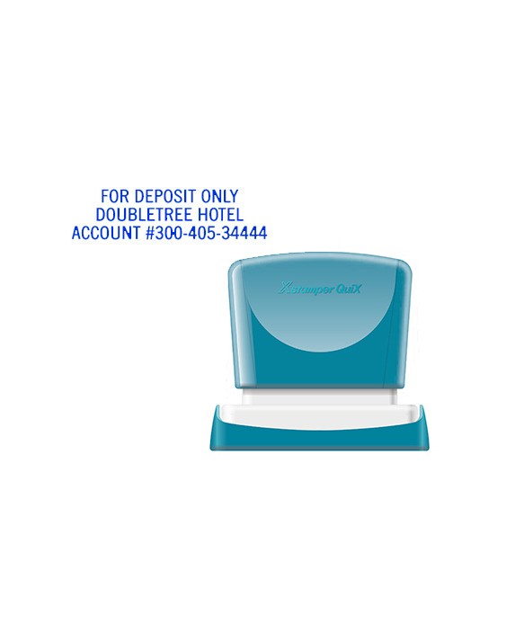 Sello x'stamper quix personalizable color azul medidas 16x48 mm q-11