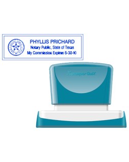Sello x'stamper quix personalizable color azul medidas 22x69 mm q-18
