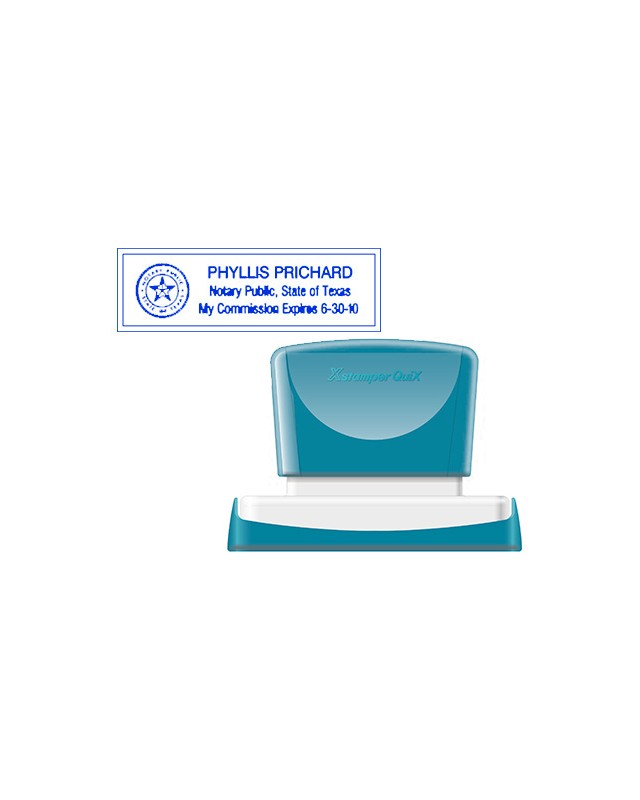 Sello x'stamper quix personalizable color azul medidas 22x69 mm q-18