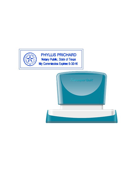 Sello x'stamper quix personalizable color azul medidas 22x69 mm q-18