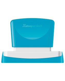 Sello x'stamper quix personalizable color azul medidas 22x69 mm q-18