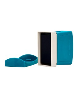Sello x'stamper quix personalizable color azul medidas 24x49 mm q-12
