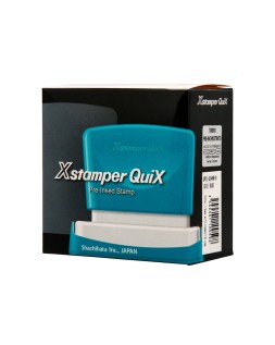 Sello x'stamper quix personalizable color azul medidas 24x49 mm q-12