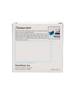 Sello x'stamper quix personalizable color azul medidas 36x61 mm q-16
