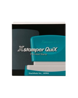 Sello x'stamper quix personalizable color azul medidas 36x61 mm q-16