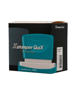 Sello x'stamper quix personalizable color azul medidas 36x61 mm q-16