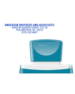 Sello x'stamper quix personalizable color azul medidas 16x83 mm q-26