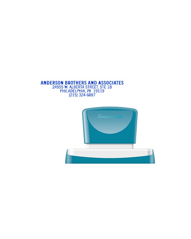 Sello x'stamper quix personalizable color azul medidas 16x83 mm q-26