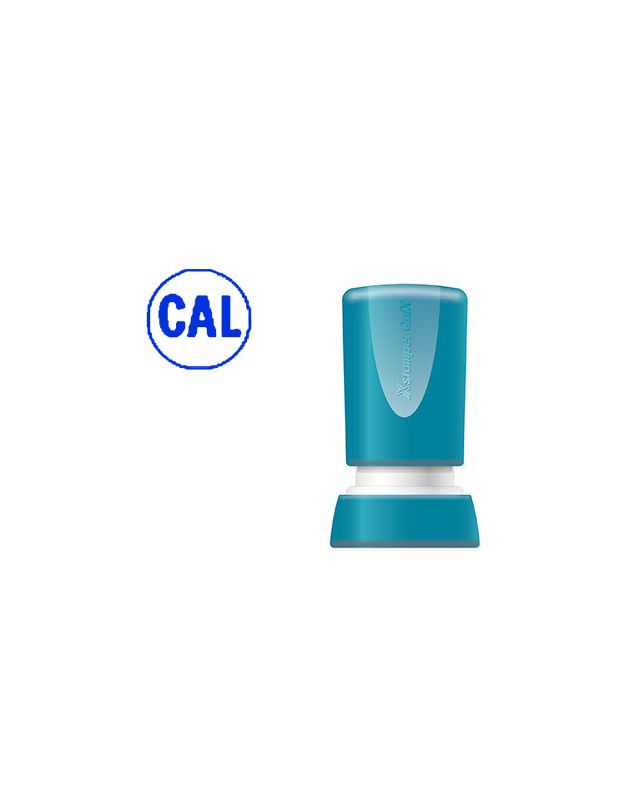 Sello x'stamper quix personalizable color azul redondo diametro 14 mm q-32