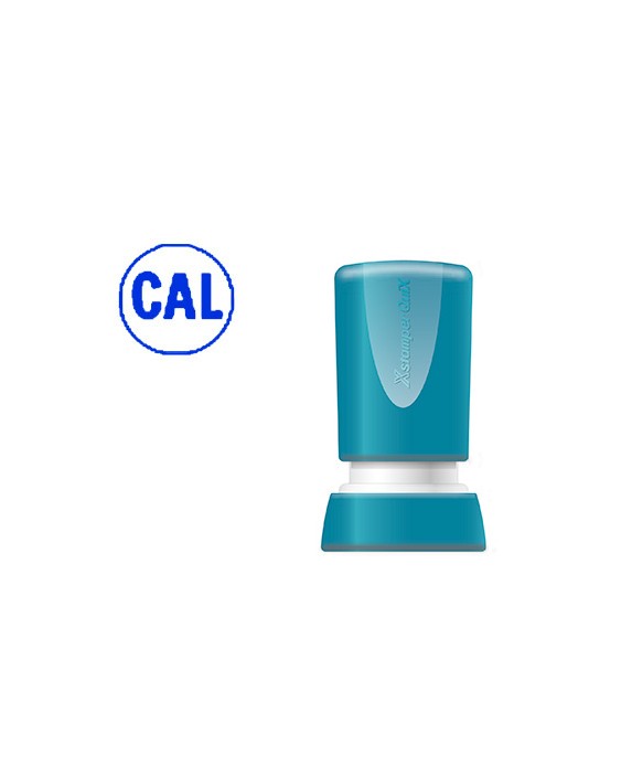 Sello x'stamper quix personalizable color azul redondo diametro 14 mm q-32