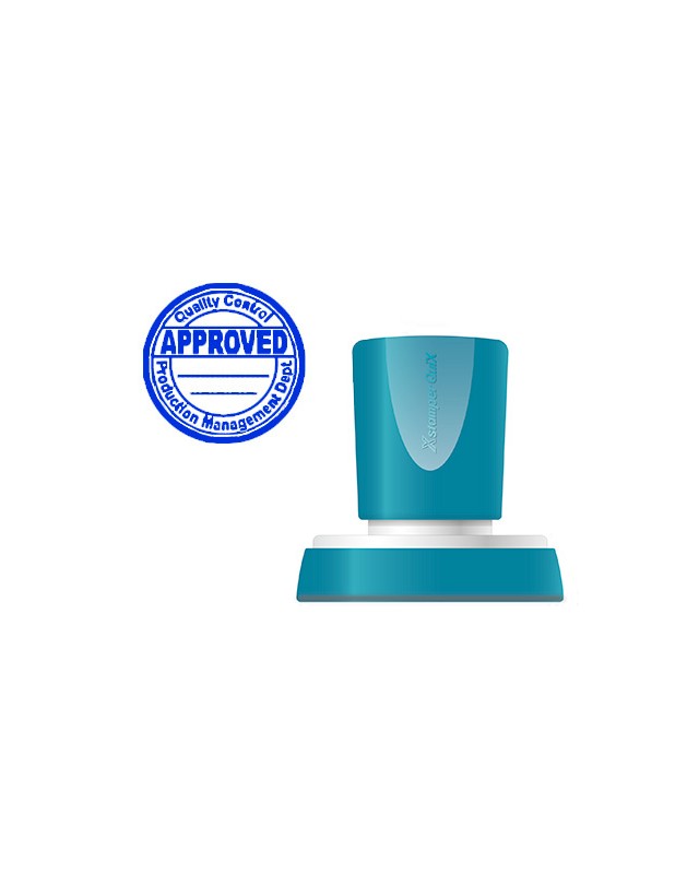 Sello x'stamper quix personalizable color azul redondo diametro 38 mm q-53