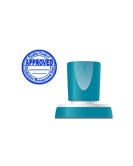 Sello x'stamper quix personalizable color azul redondo diametro 38 mm q-53
