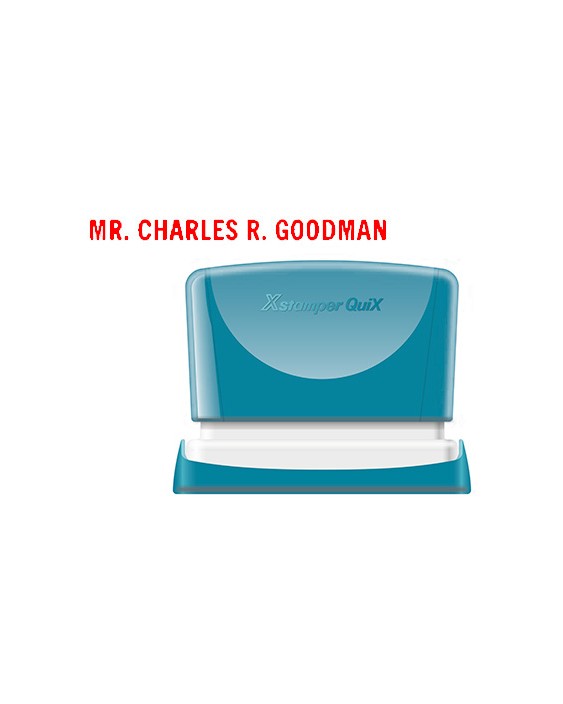 Sello x'stamper quix personalizable color rojo medidas 4x60 mm q-05