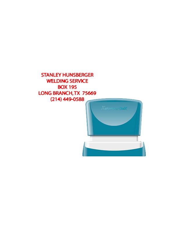 Sello x'stamper quix personalizable color rojo medidas 24x49 mm q-12