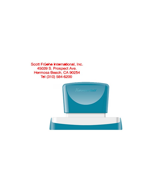 Sello x'stamper quix personalizable color rojo medidas 28x78 mm q-24