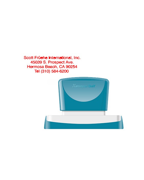 Sello x'stamper quix personalizable color rojo medidas 28x78 mm q-24