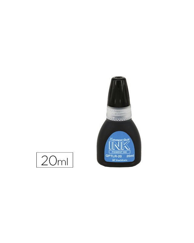Tinta x'stamper quix para sellos negra bote de 20 ml