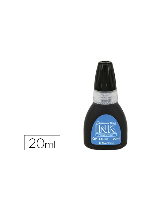 Tinta x'stamper quix para sellos negra bote de 20 ml