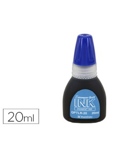 Tinta x'stamper quix para sellos azul bote de 20 ml