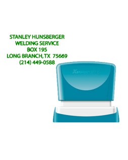 Sello x'stamper quix personalizable color verde medidas 24x49 mm q-12