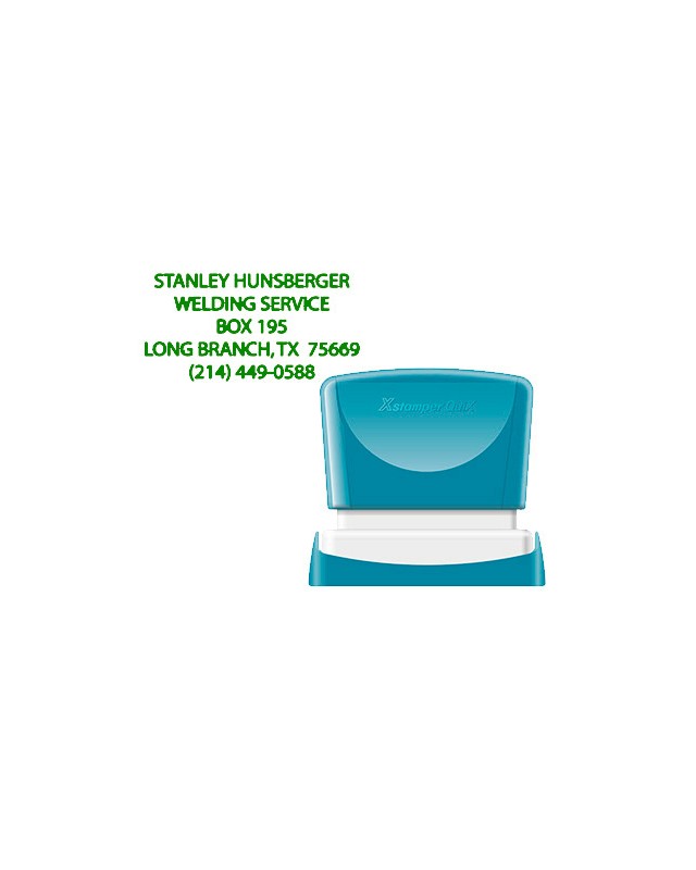 Sello x'stamper quix personalizable color verde medidas 24x49 mm q-12