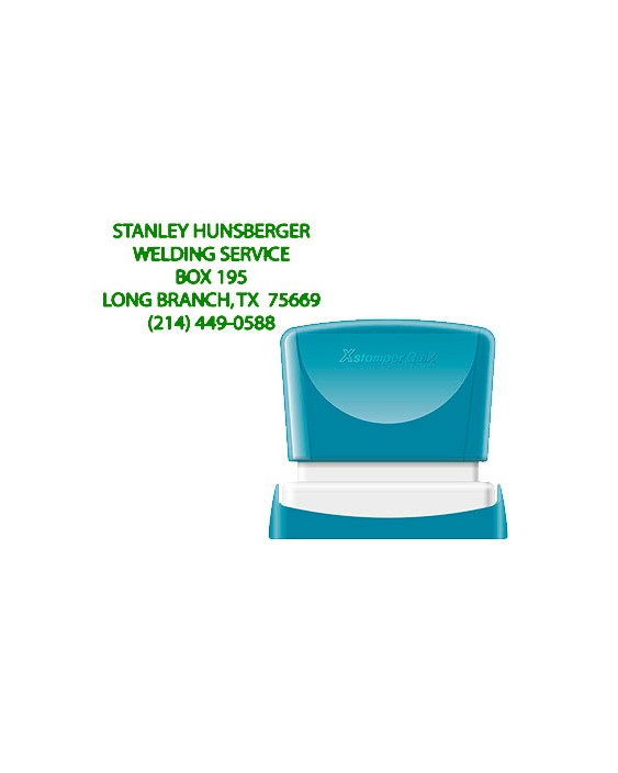 Sello x'stamper quix personalizable color verde medidas 24x49 mm q-12