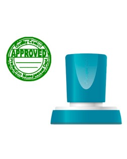 Sello x'stamper quix personalizable color verde redondo diametro 38 mm q-53