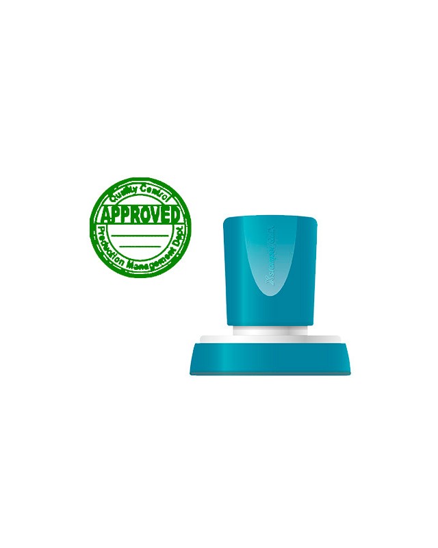 Sello x'stamper quix personalizable color verde redondo diametro 38 mm q-53