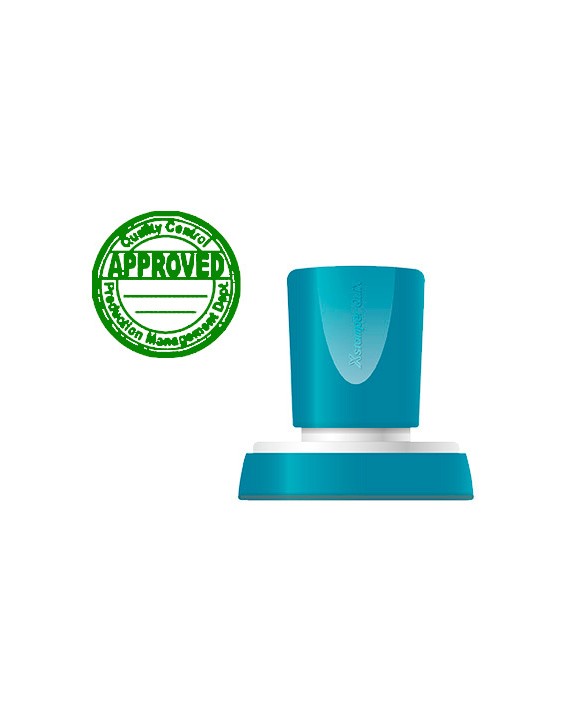 Sello x'stamper quix personalizable color verde redondo diametro 38 mm q-53